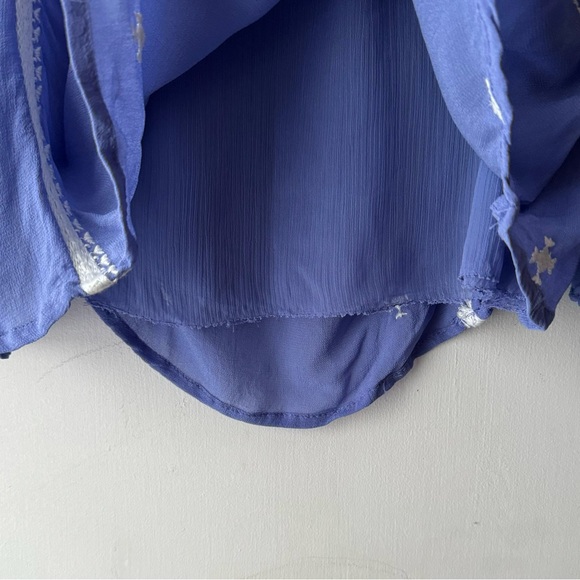 Floreat | Blue Purple Embroidered Adena Peasant Blouse - Picture 8 of 13